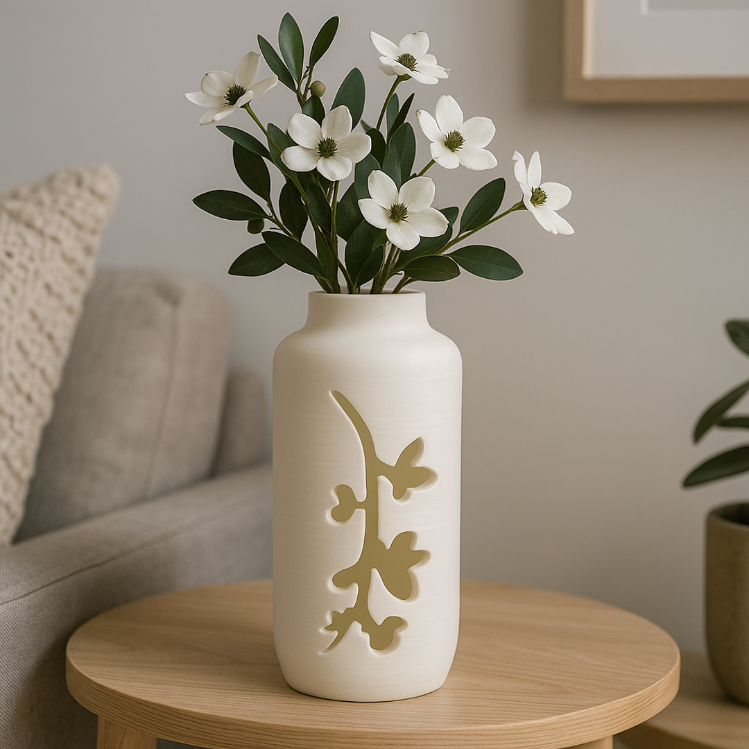 Floral Cutout Vase Floral Cutout Vase - imagine 1
