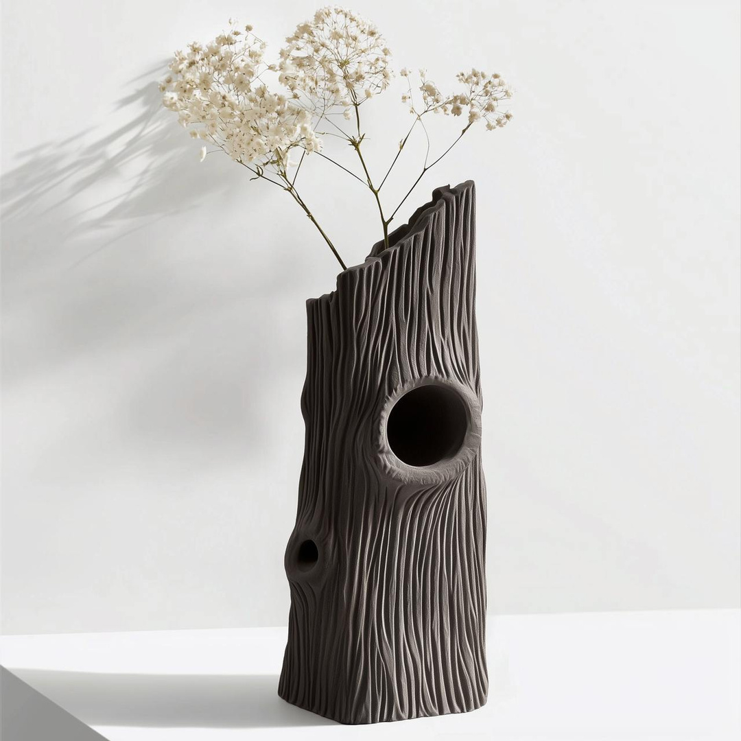 Tree Stump Vase Tree Stump Vase - imagine 1