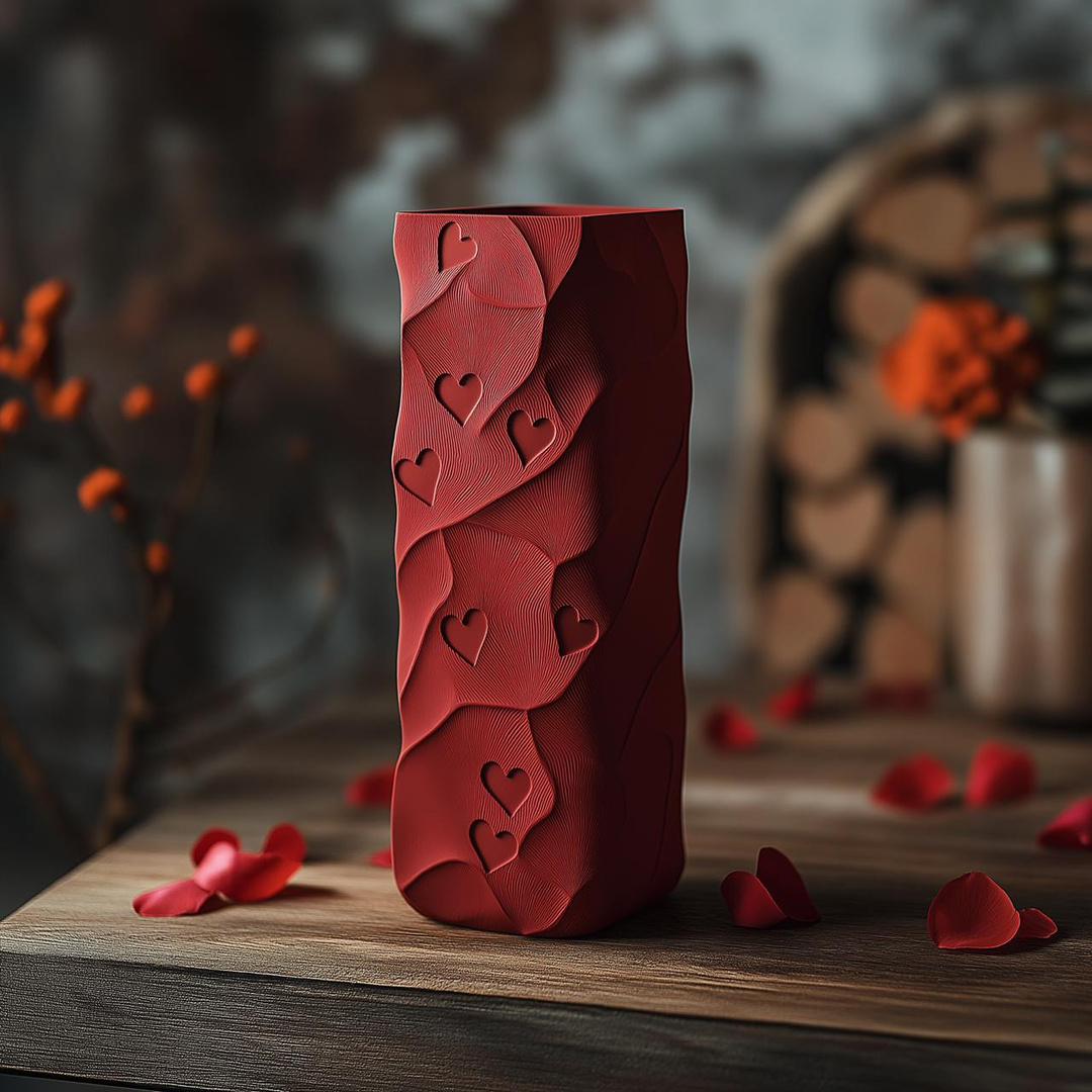 red vase hearts ribs Red Vase hearts Ribs - imagine 1