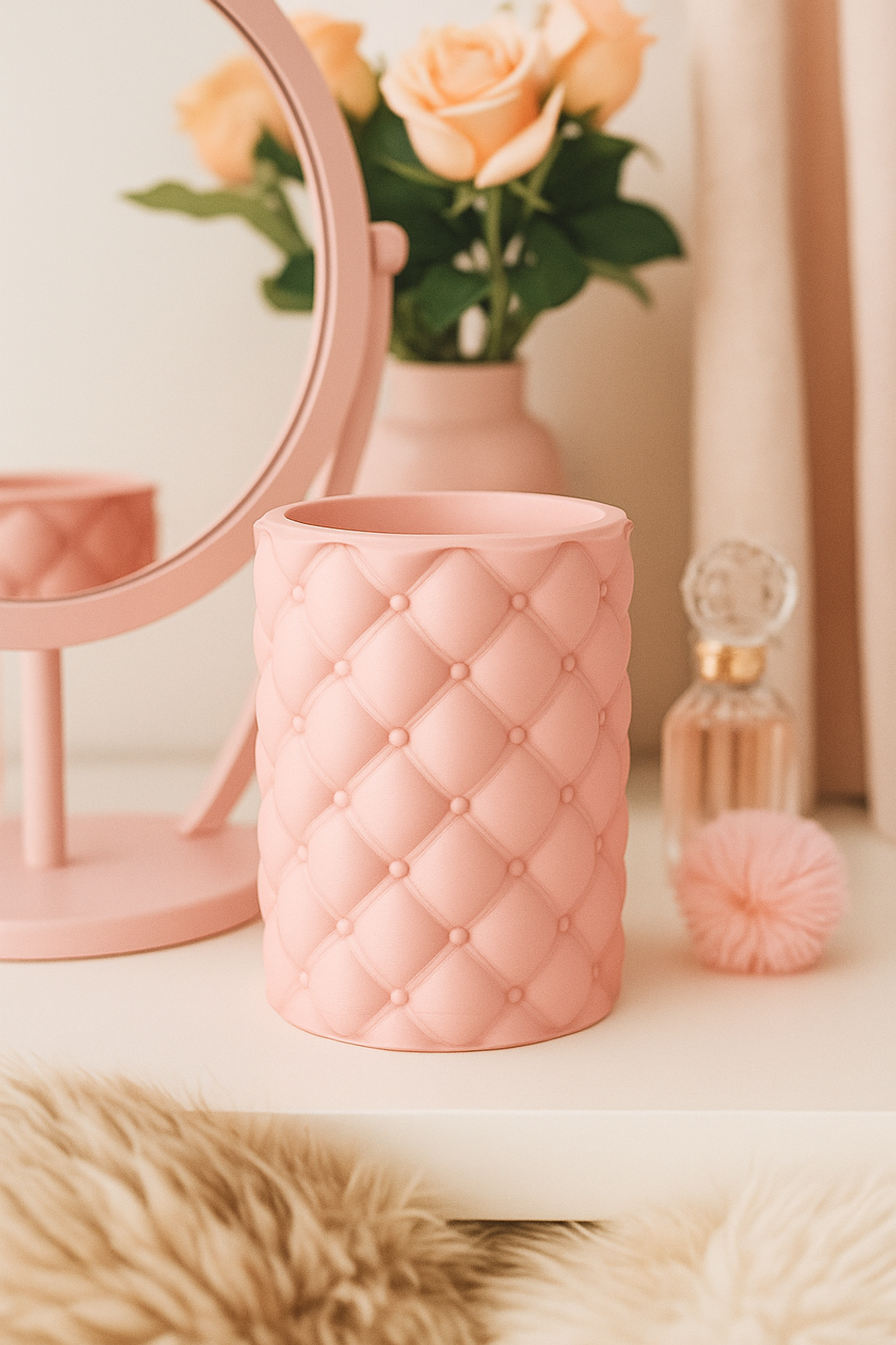 Blush Quilted Holder Organizator Blush Matlasat - imagine 1