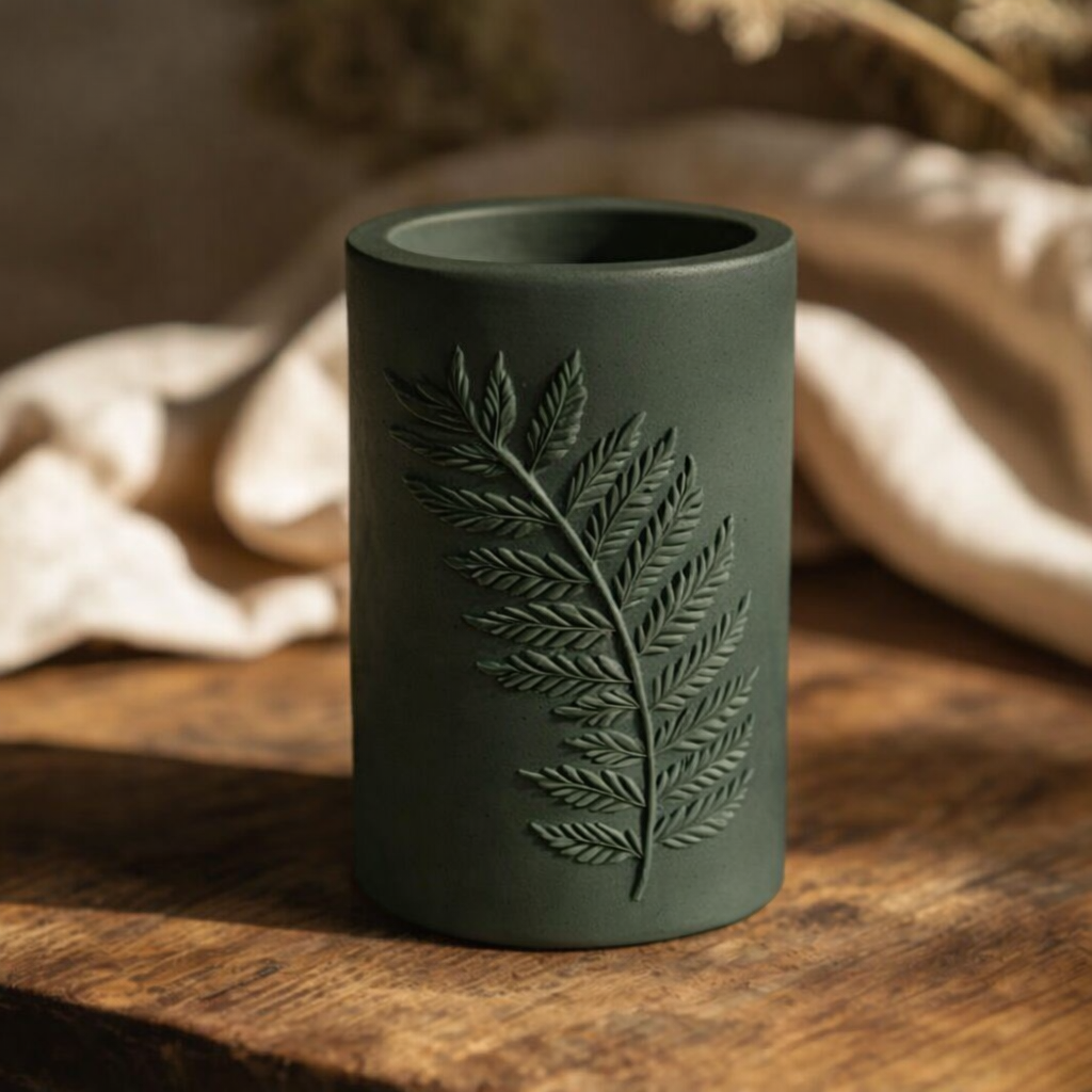 verde olive Fern Imprint - imagine 1
